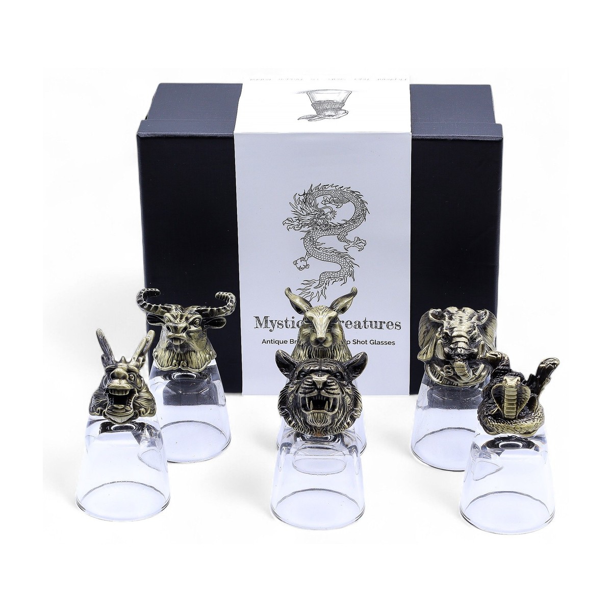 Set of 6 Mystical Creatures Shot Glasses